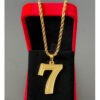 Colar Corrente Pingente 7 Banhado a Ouro 18k